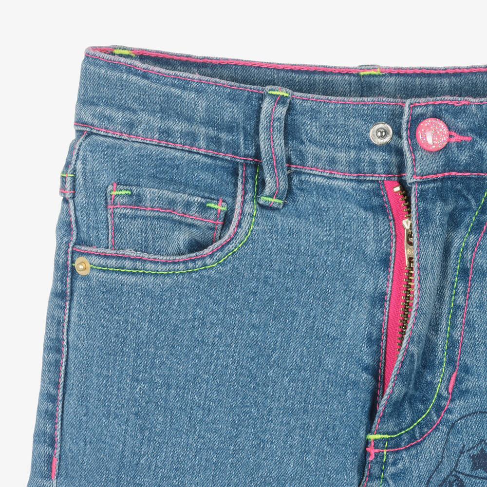 Billieblush-Girls Blue Denim DC Jeans | Childrensalon Outlet