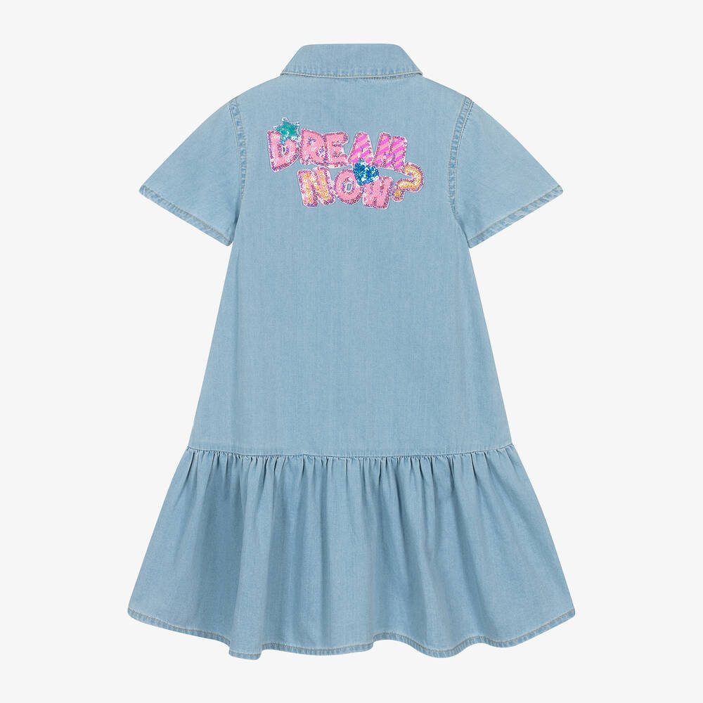 Billieblush-Girls Blue Denim Dress | Childrensalon Outlet