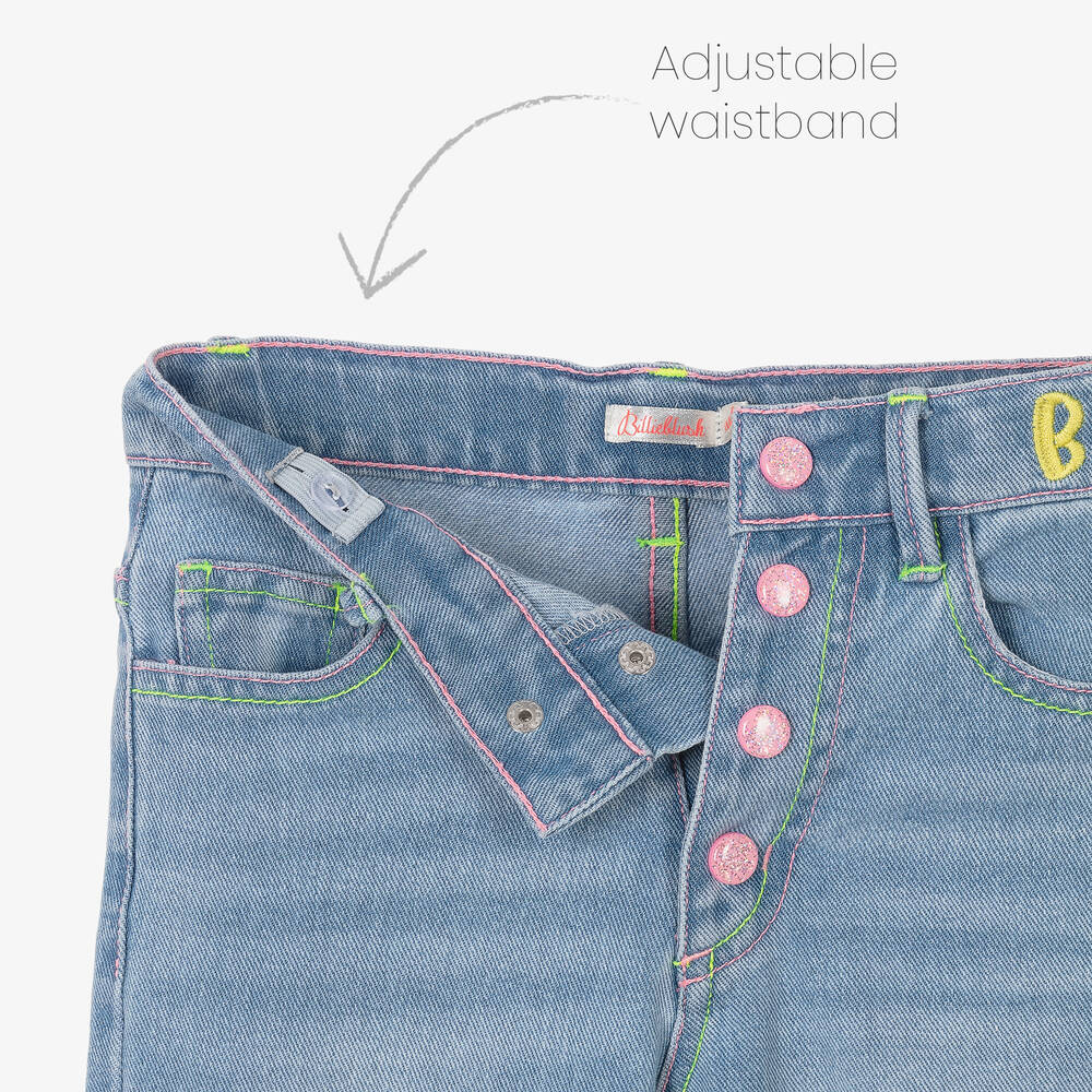 Billieblush-Girls Blue Denim Regular Fit Jeans | Childrensalon Outlet
