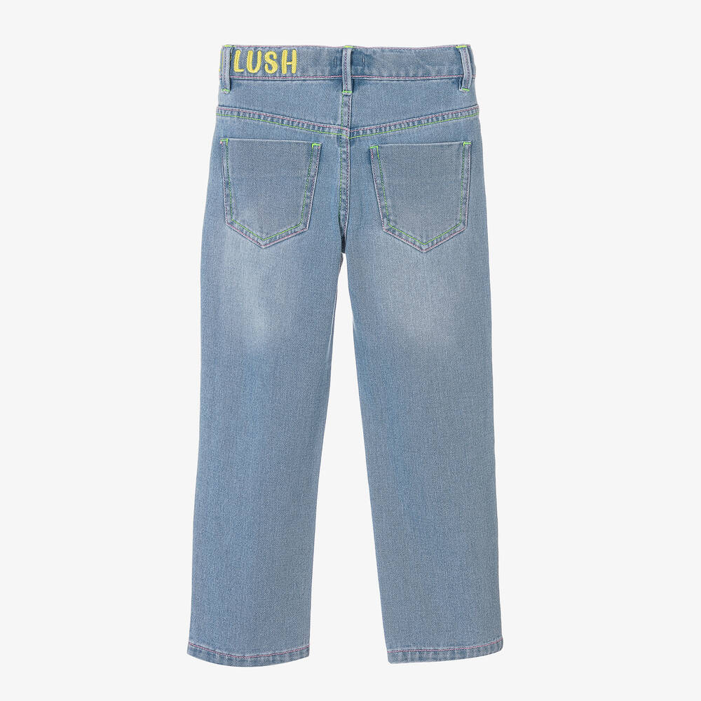 Billieblush-Girls Blue Denim Regular Fit Jeans | Childrensalon Outlet