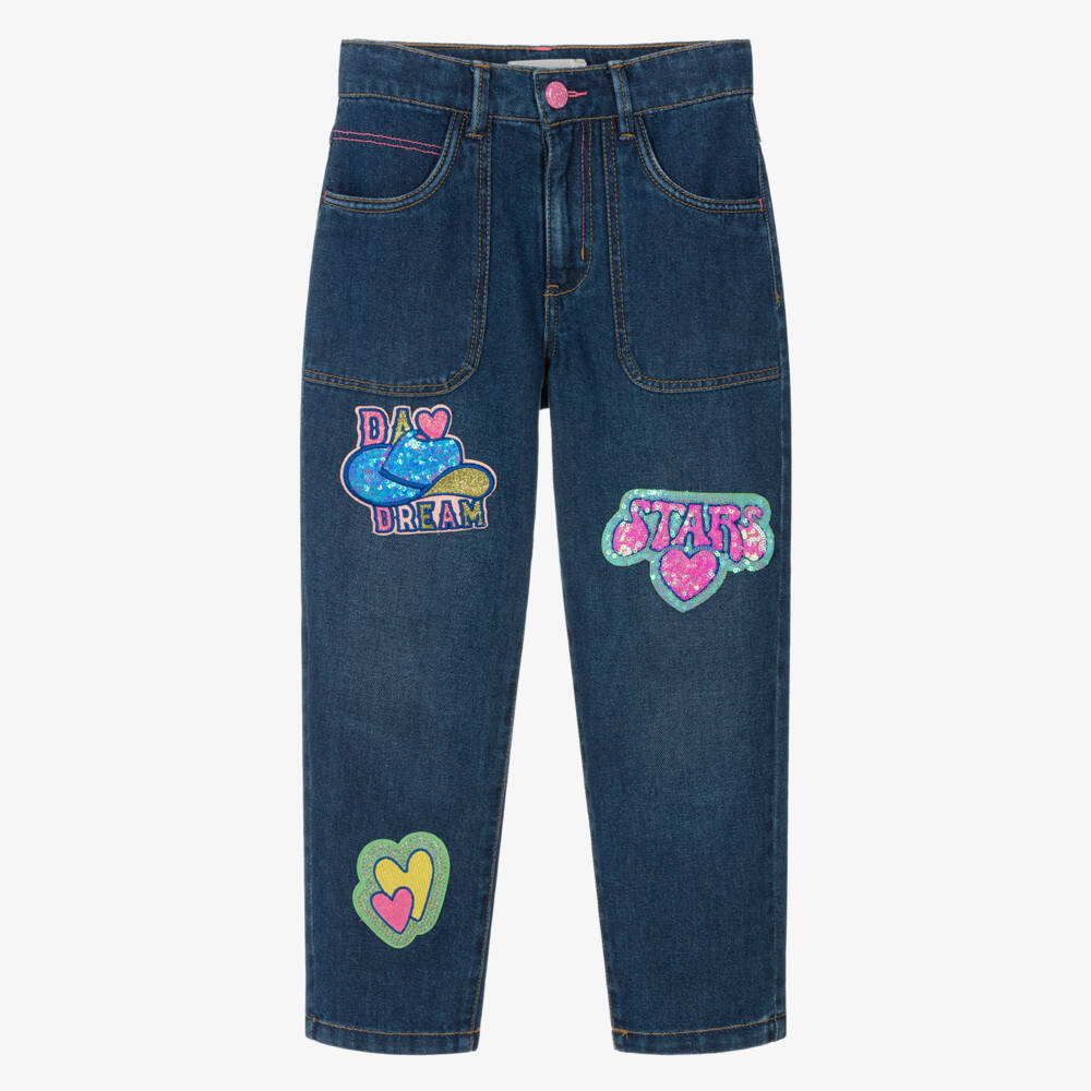 Billieblush-Джинсы с сердечками из денима для девочек | Childrensalon Outlet