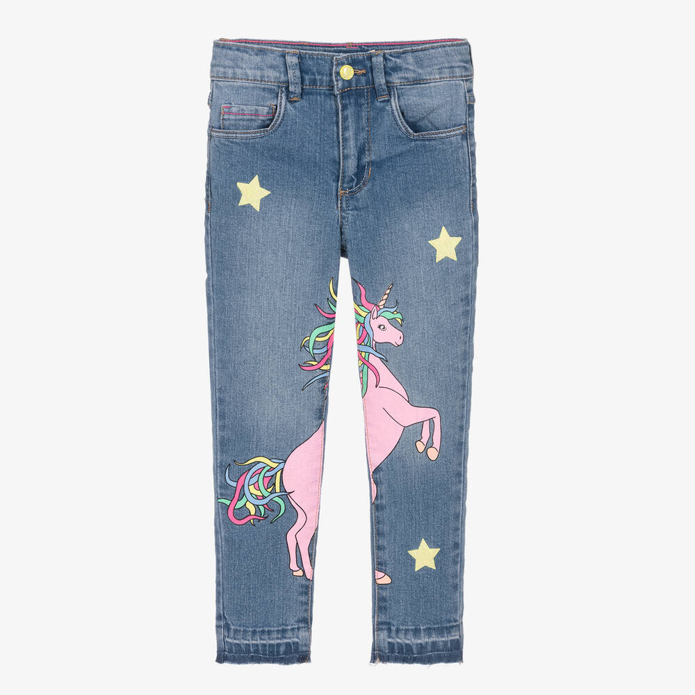 Billieblush - Jean slim en denim à licorne fille | Childrensalon