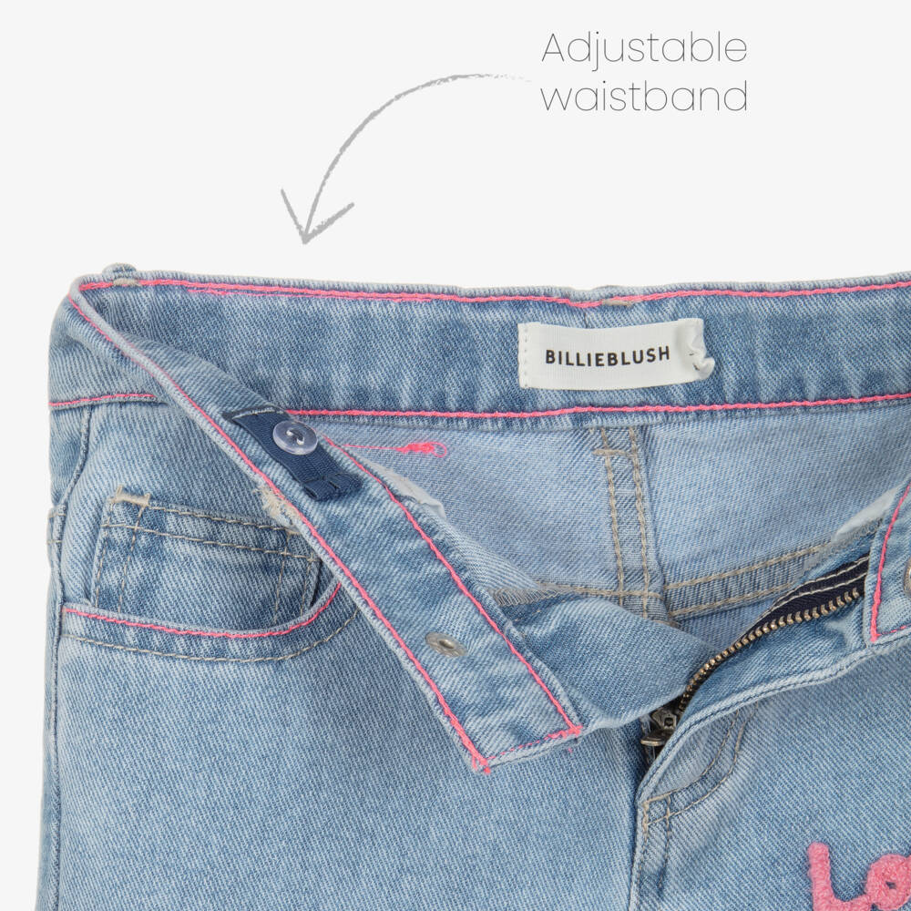 Billieblush-Джинсы с широкими штанинами и вышивкой для девочек | Childrensalon Outlet