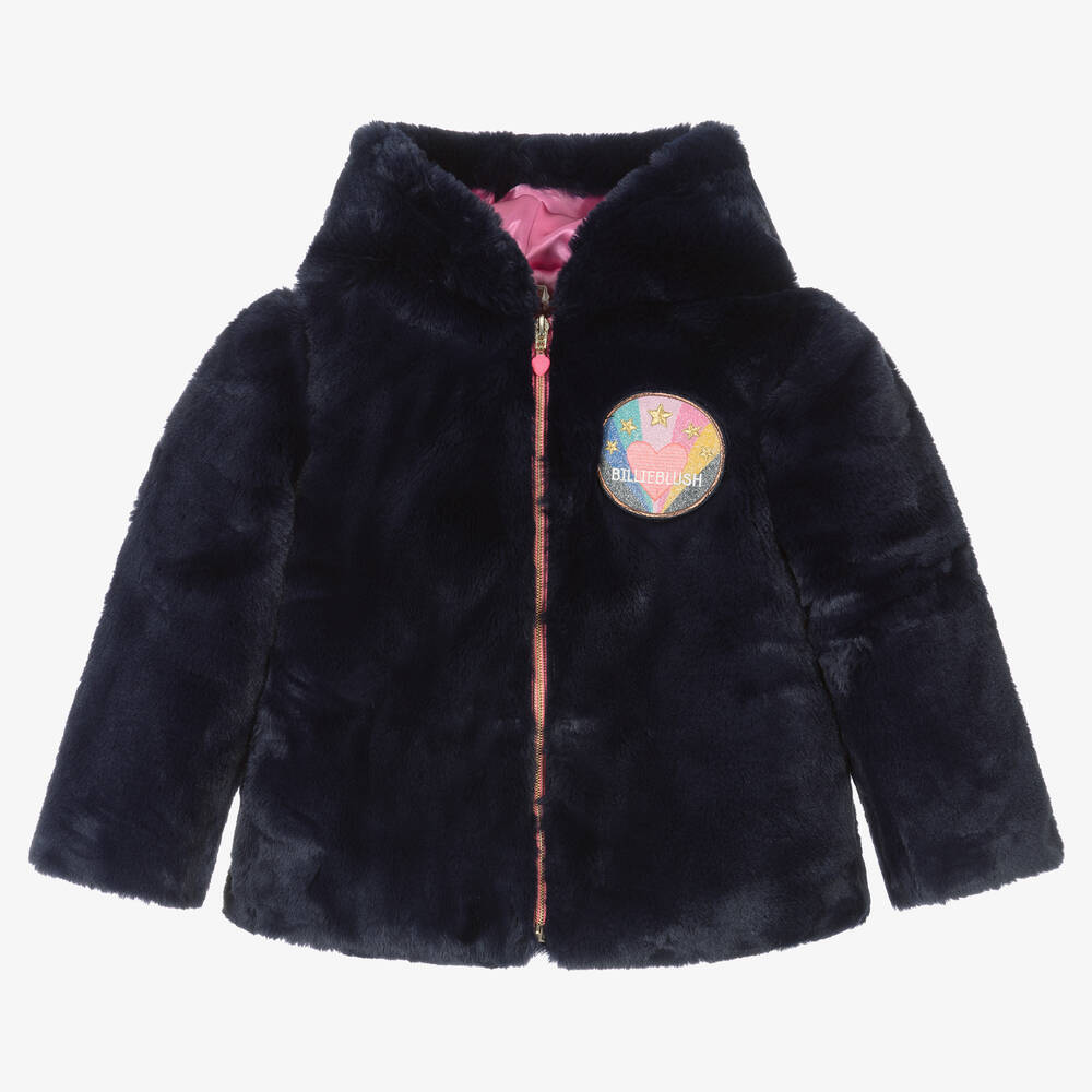 Billieblush - Blaue Jacke aus Kunstpelz (M) | Childrensalon