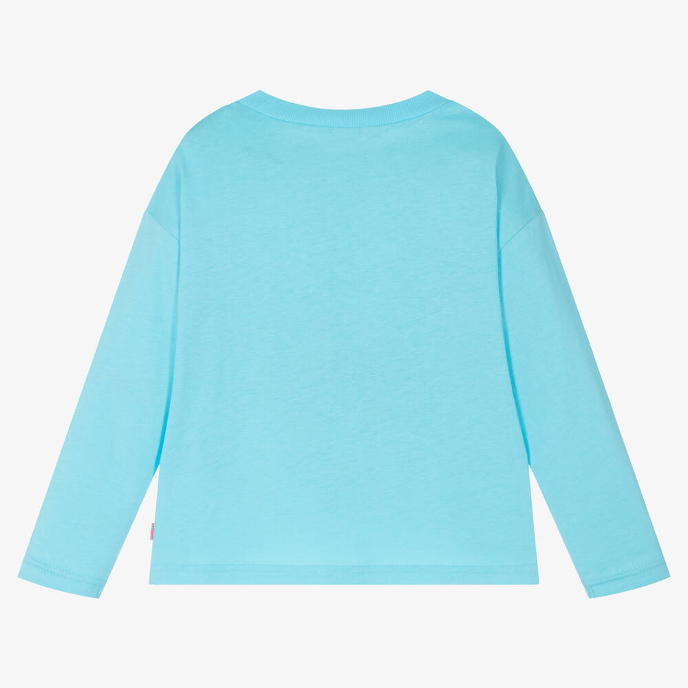 Billieblush-Girls Blue Festive Cotton Top | Childrensalon Outlet