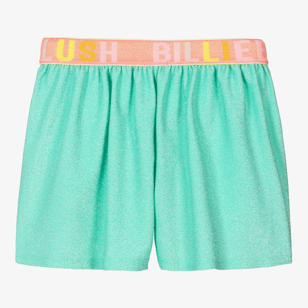 Billieblush-Girls Blue Glitter Shorts | Childrensalon Outlet