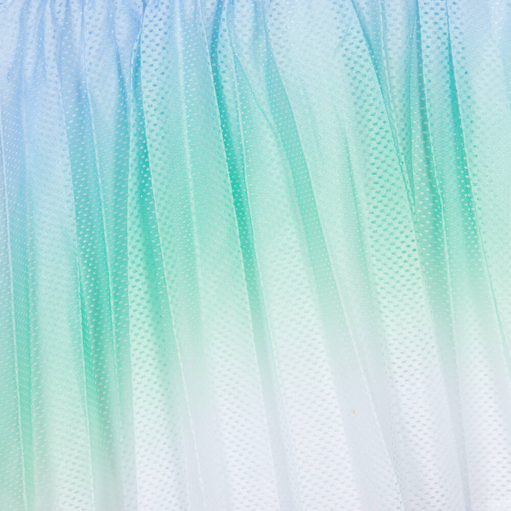 Billieblush-Голубое сетчатое платье с градиентным эффектом | Childrensalon Outlet