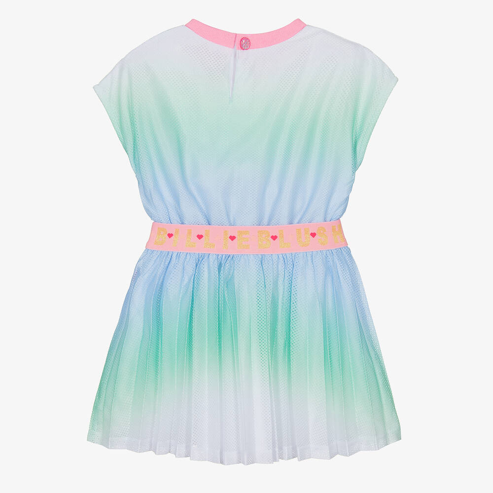 Billieblush-Голубое сетчатое платье с градиентным эффектом | Childrensalon Outlet