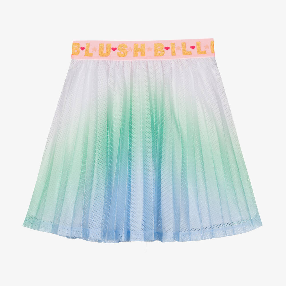 Billieblush - Girls Blue Gradient Mesh Skirt | Childrensalon