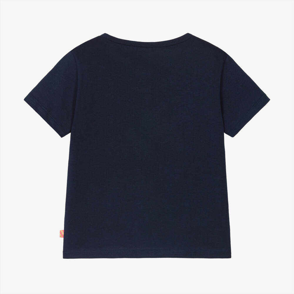 Billieblush-Girls Blue Heart Cotton Tee | Childrensalon Outlet