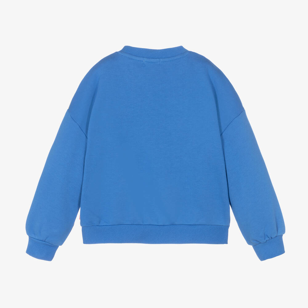 Billieblush-Girls Blue Hearts Sweatshirt | Childrensalon Outlet