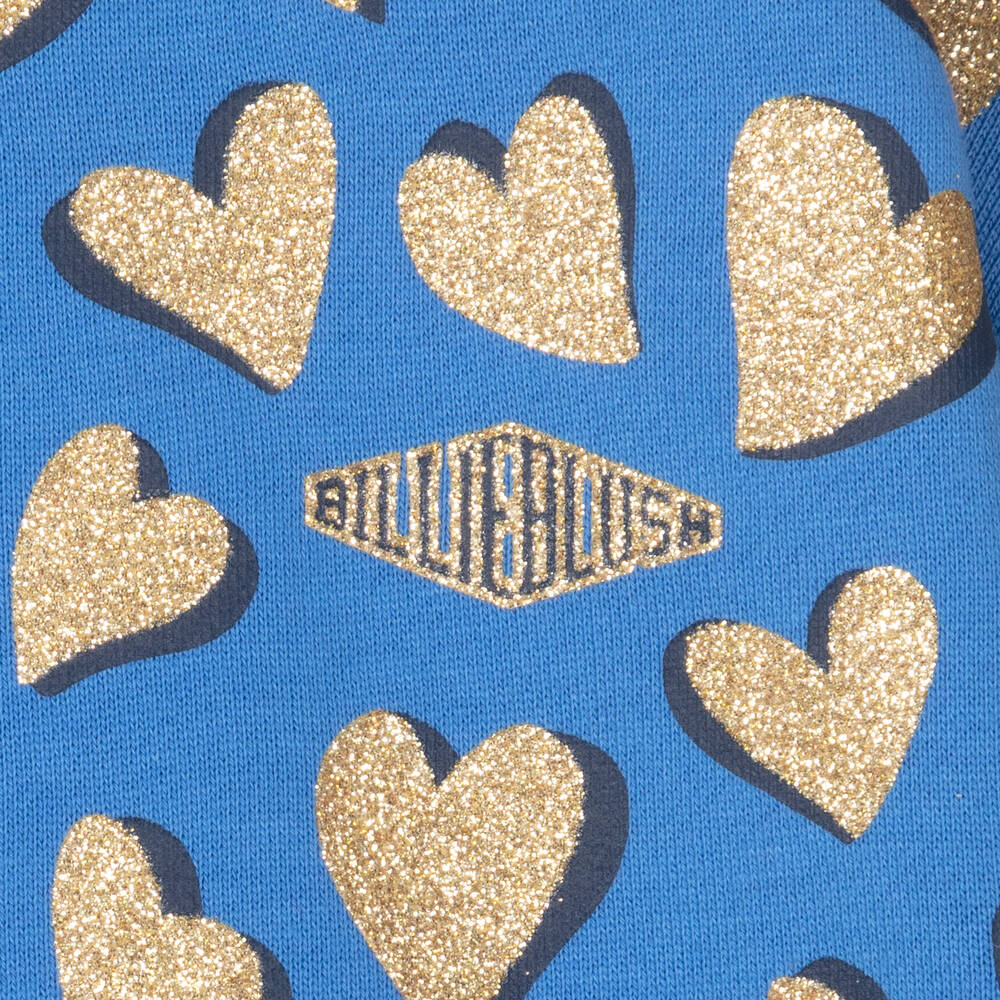 Billieblush-Girls Blue Hearts Sweatshirt | Childrensalon Outlet