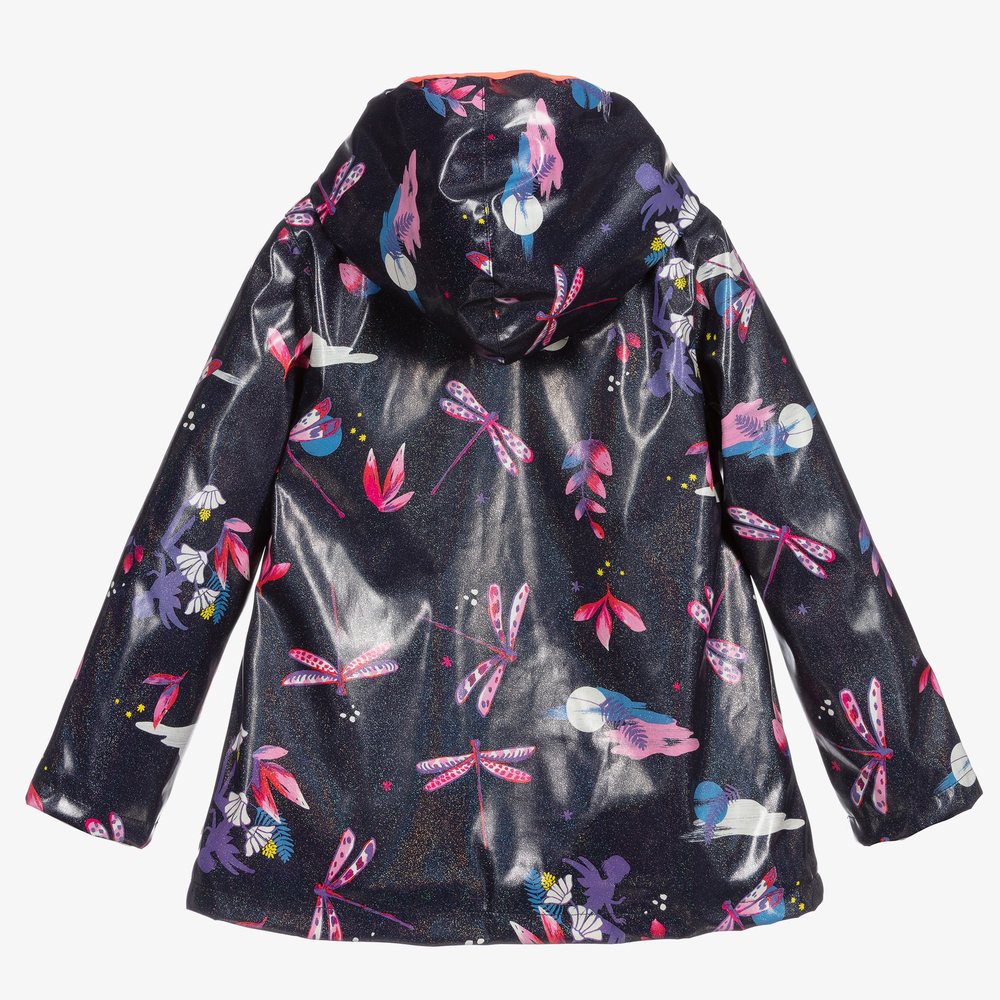 Billieblush-Синий плащ с капюшоном для девочек | Childrensalon Outlet