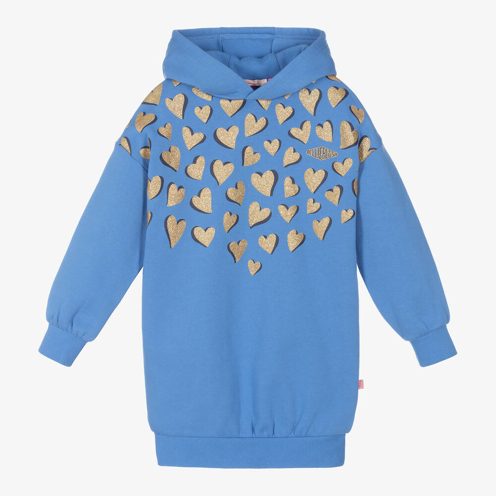 Billieblush-فستان هودي قطن لون أزرق | Childrensalon Outlet