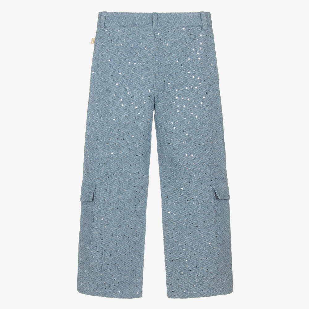 Billieblush-Блестящие синие джинсы для девочек | Childrensalon Outlet