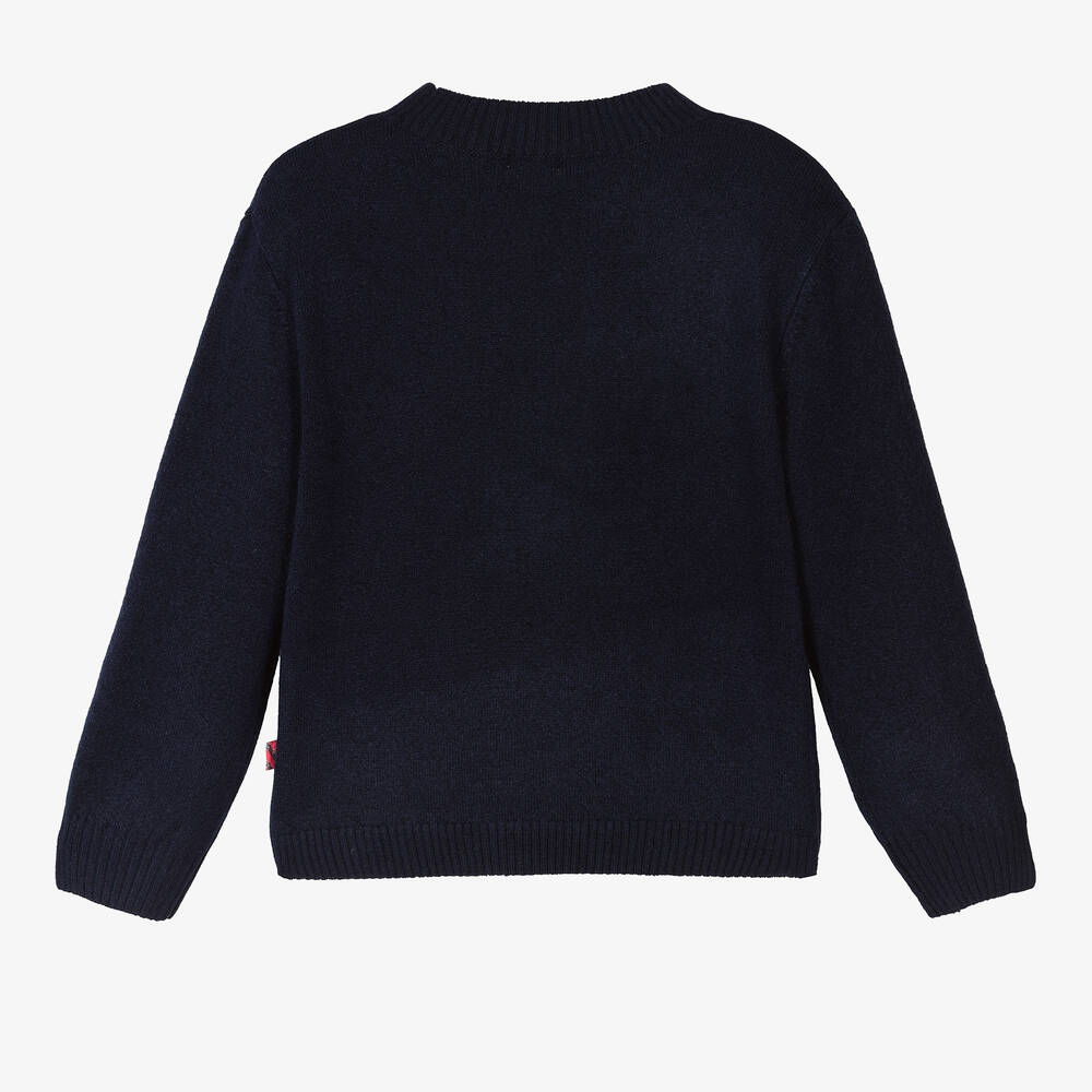Billieblush Pull bleu etoiles a sequins fille