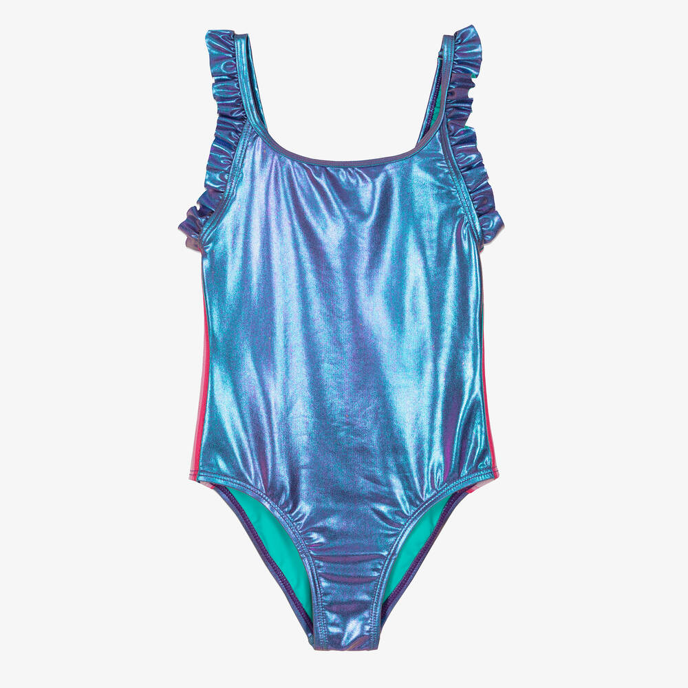 Metallic one on sale piece bathing suit
