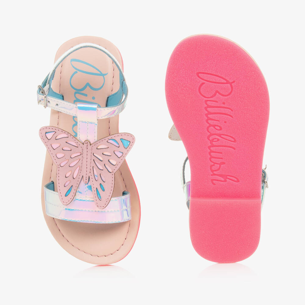 Billieblush-Girls Blue & Pink Butterfly Sandals | Childrensalon Outlet