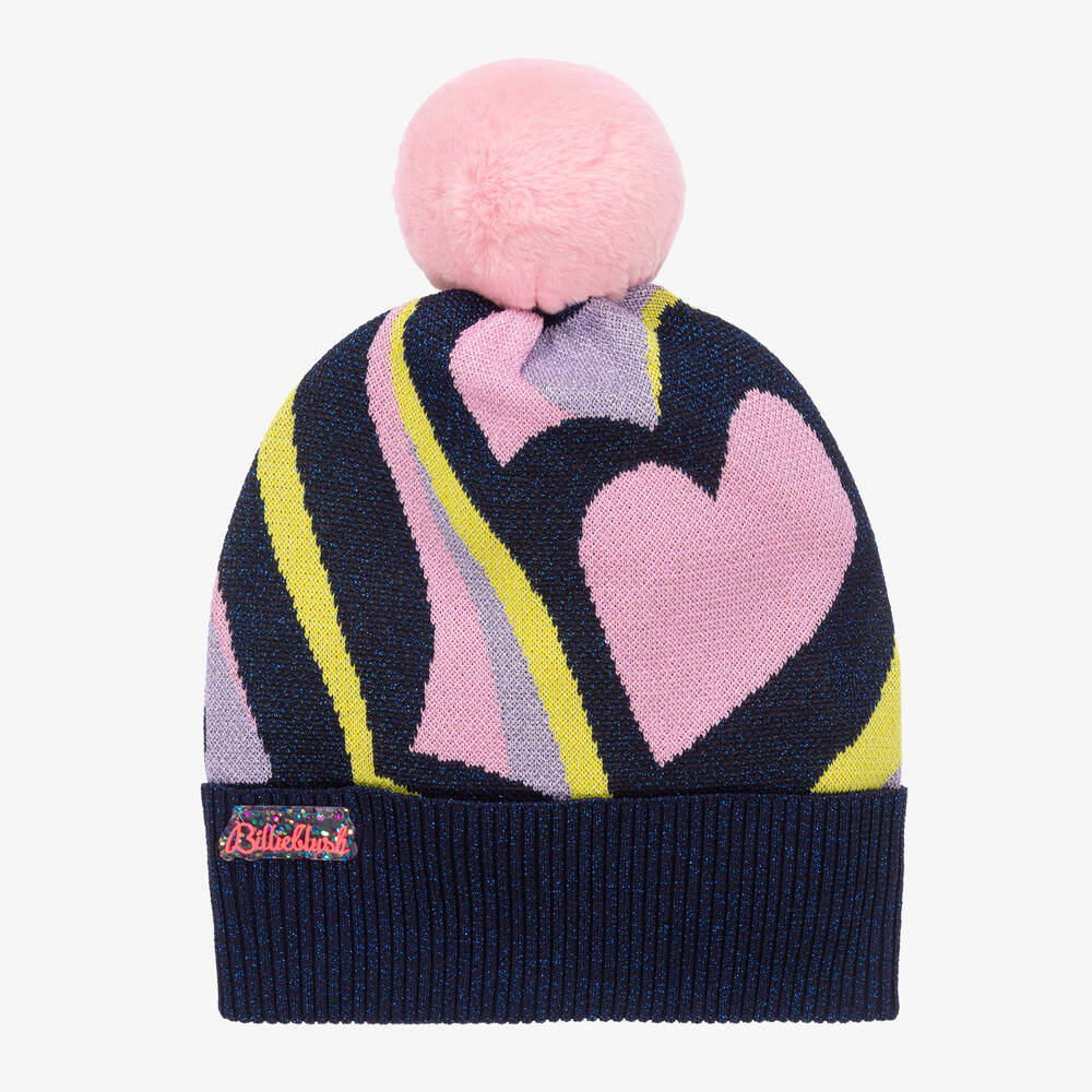 Billieblush-Сине-розовая шапка с блестками и помпоном | Childrensalon Outlet