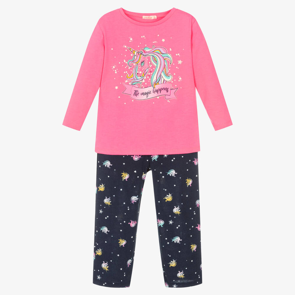 Billieblush - Girls Blue & Pink Pyjamas | Childrensalon