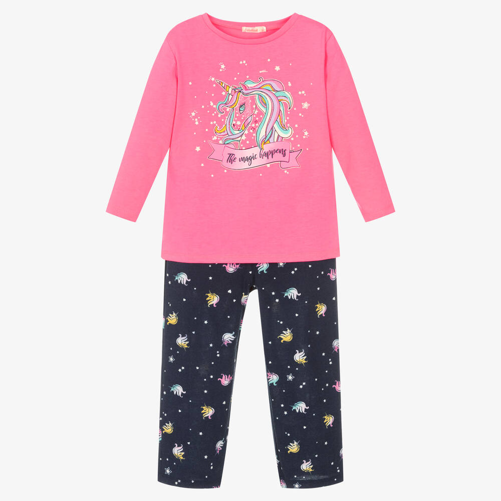 Billieblush - Schlafanzug in Blau und Rosa (M) | Childrensalon