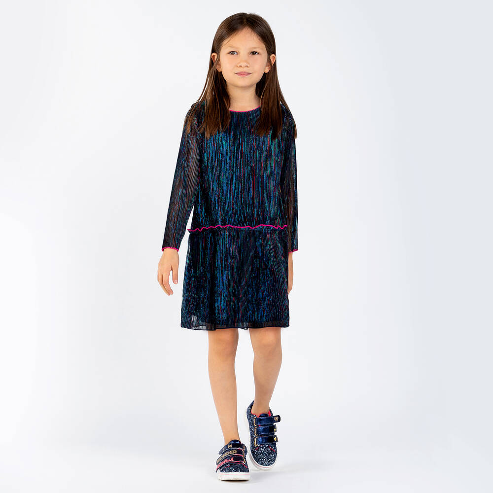 Billieblush-Girls Blue Pleated Dress | Childrensalon Outlet