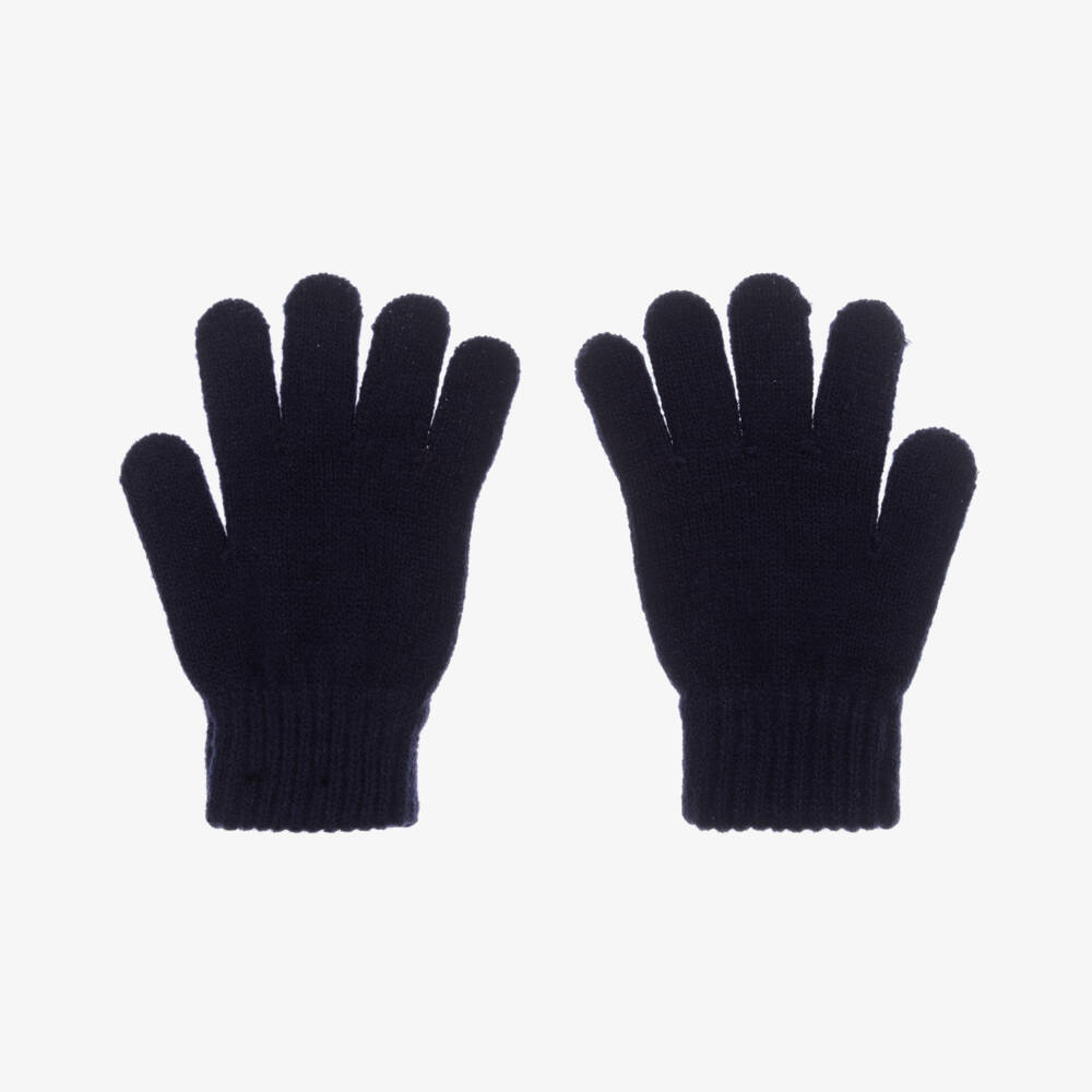 Billieblush-Синие перчатки с сердцем из пайеток для девочек | Childrensalon Outlet