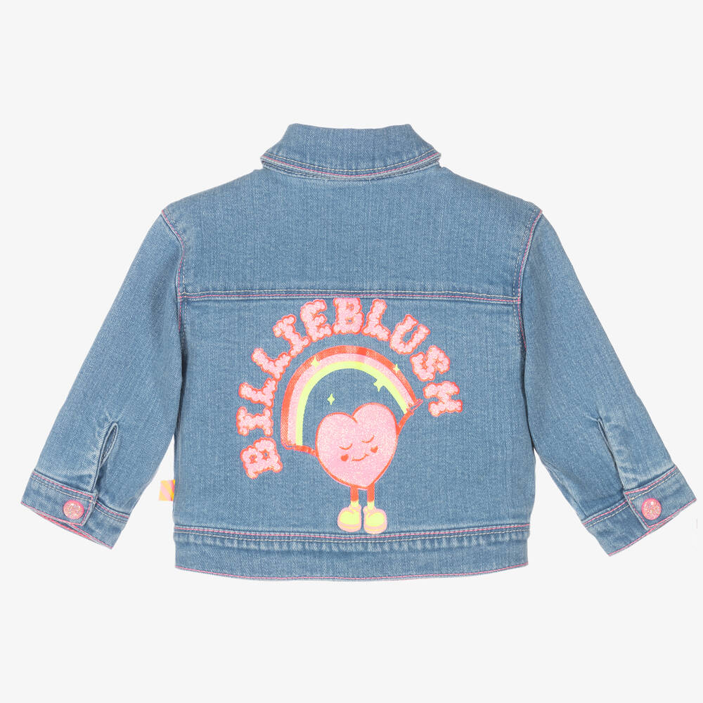 Billieblush-جاكيت أطفال بناتي قطن دنيم لون أزرق | Childrensalon Outlet