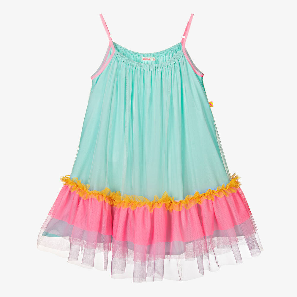 Billieblush Girls Blue Tulle Dress Childrensalon Outlet