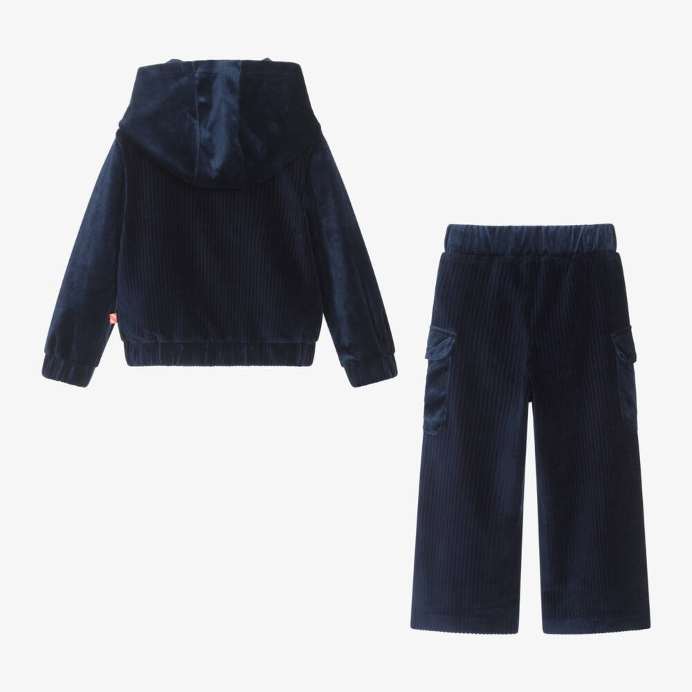 Billieblush-Girls Blue Velour Outfit Set | Childrensalon Outlet