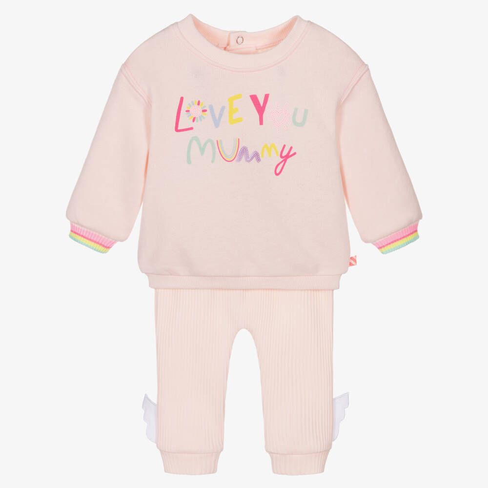 Billieblush-طقم ليقنز قطني وردي للبنات | Childrensalon Outlet