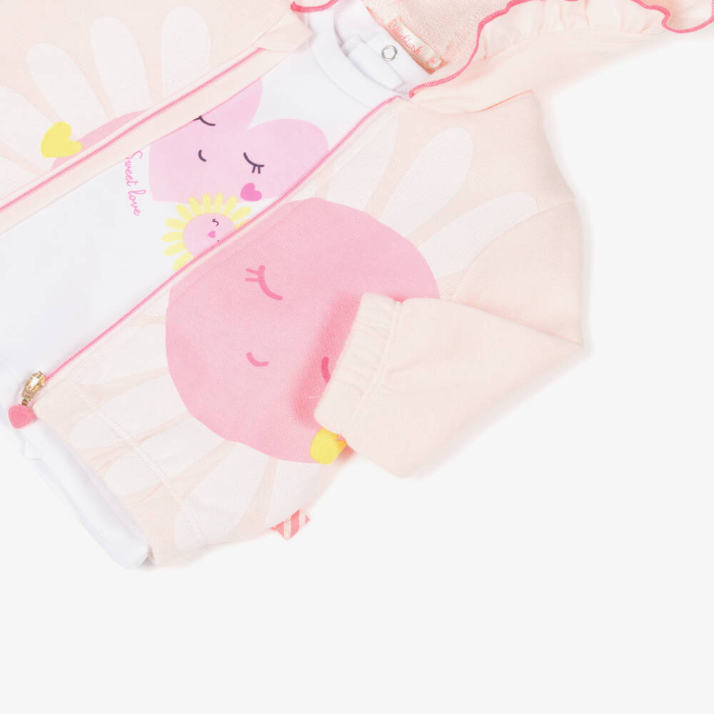 Billieblush-Girls' Blush Cotton Tracksuit Ensemble | Childrensalon Outlet