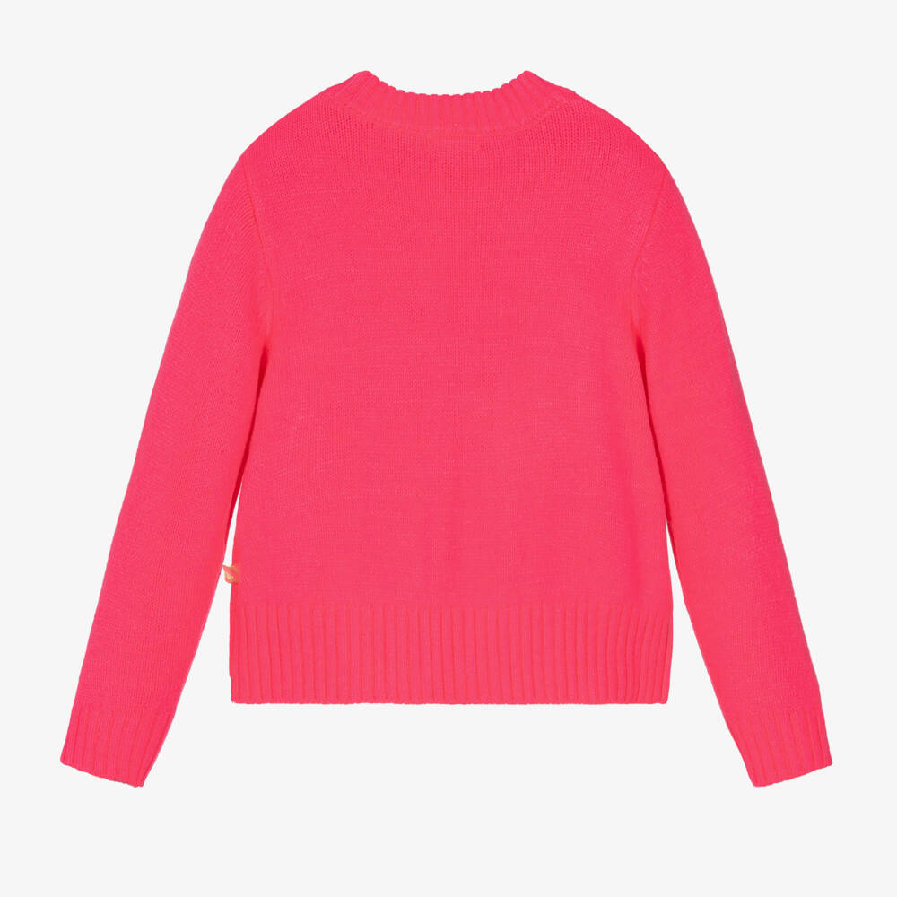 Billieblush-بلوفر لون زهري نيون للبنات | Childrensalon Outlet