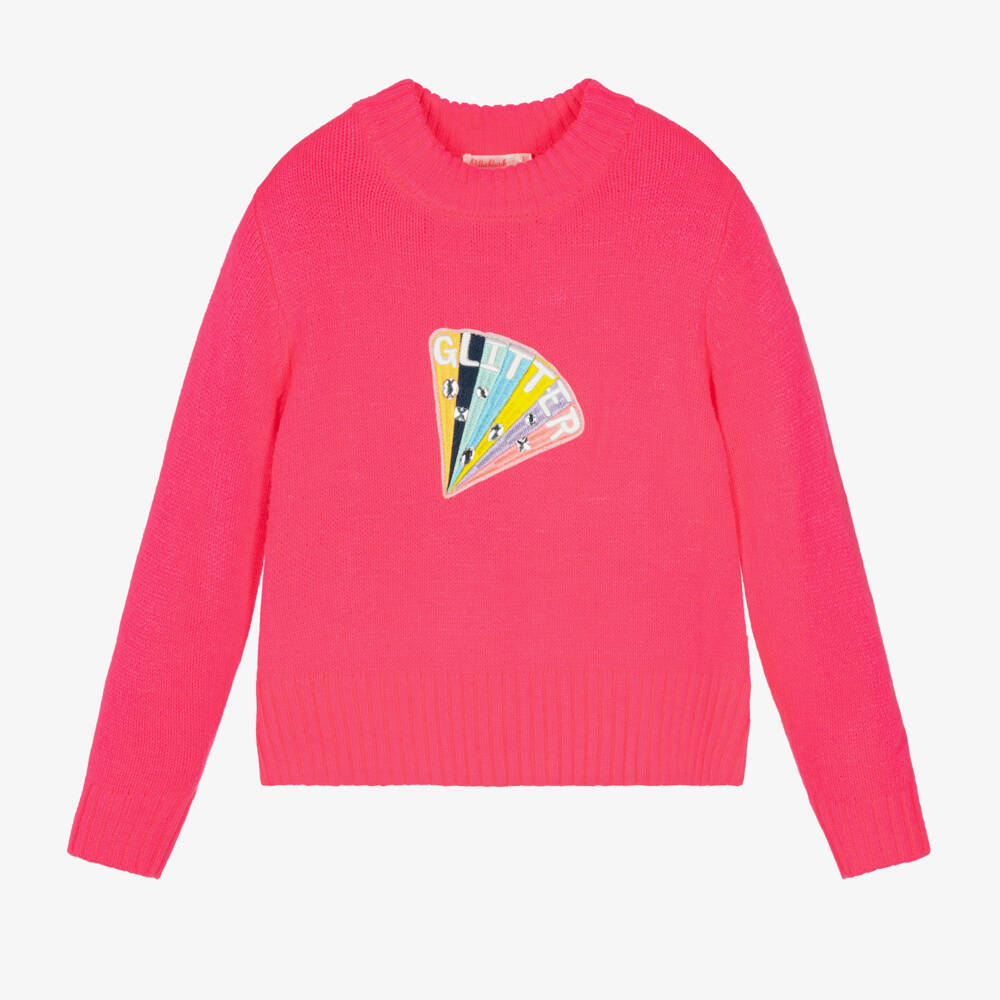 Billieblush-Girls Bright Pink Knit Jumper | Childrensalon Outlet