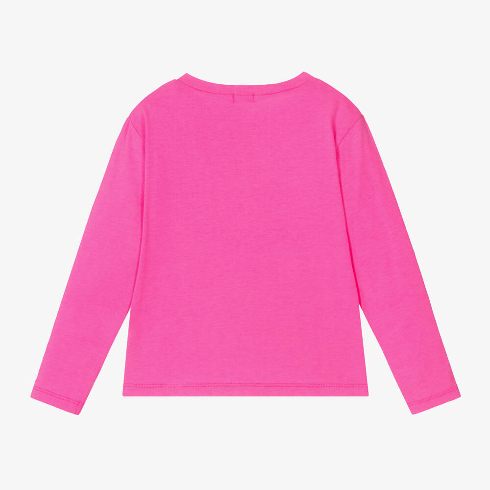 Billieblush-Girls Bright Pink Slogan Top | Childrensalon Outlet