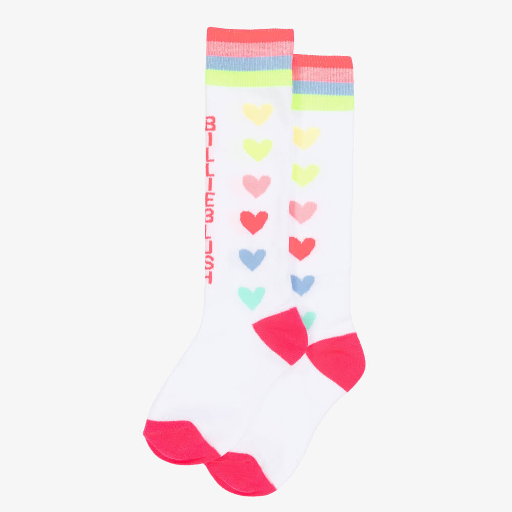Billieblush-Girls Cheerful Heart-Kissed Socks | Childrensalon Outlet