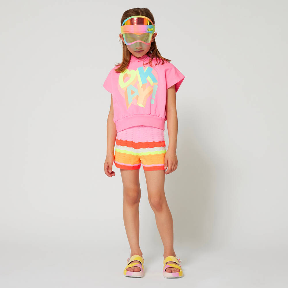 Billieblush-شورت مخطط محبوك للبنات بألوان مبهجة | Childrensalon Outlet