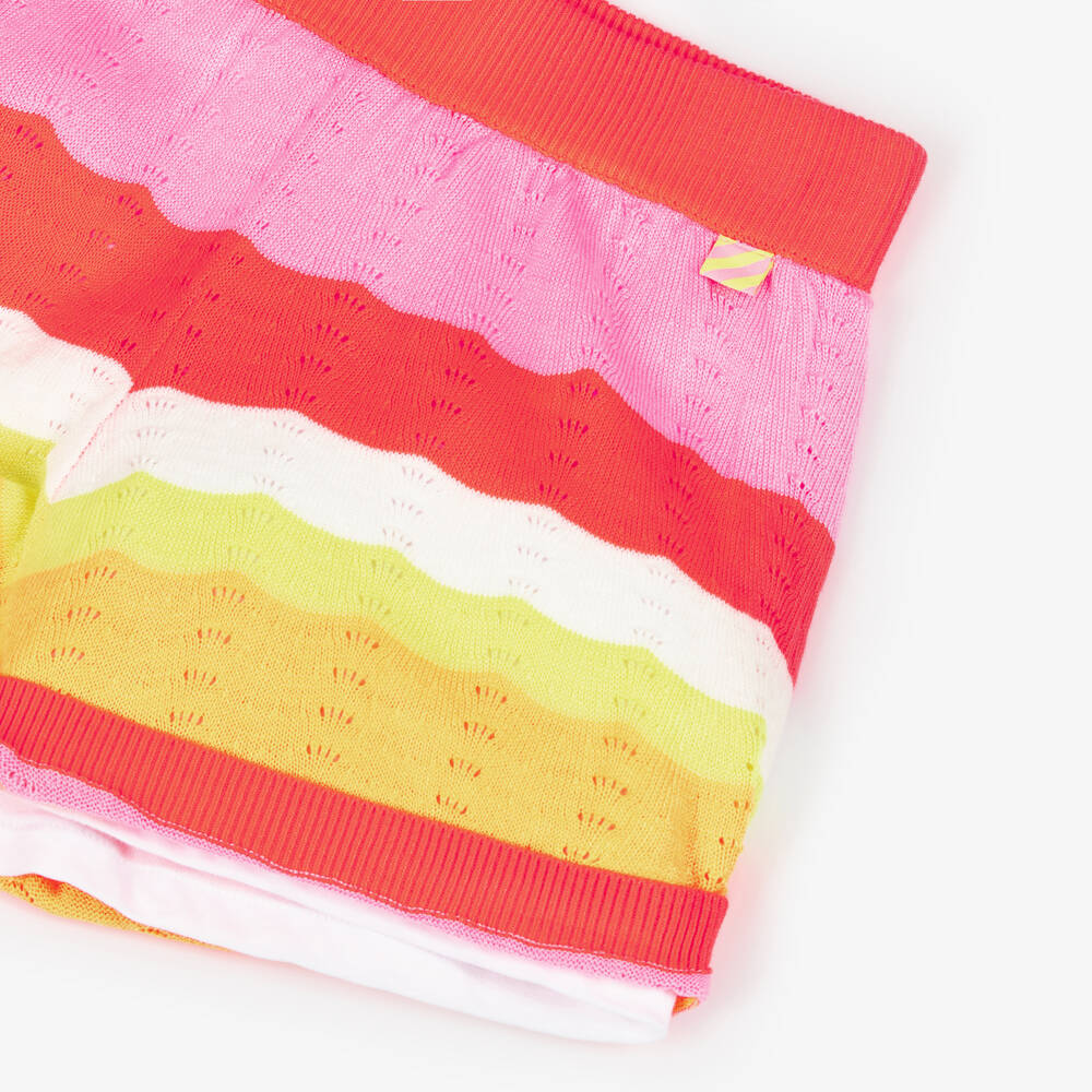 Billieblush-شورت مخطط محبوك للبنات بألوان مبهجة | Childrensalon Outlet