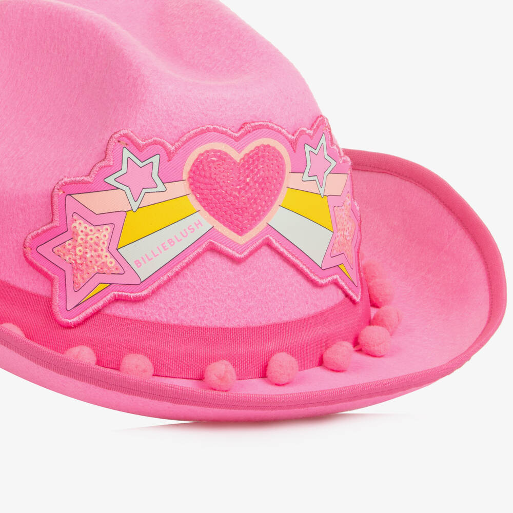 Billieblush-Girls Cheerful Pink Cowgirl Hat | Childrensalon Outlet
