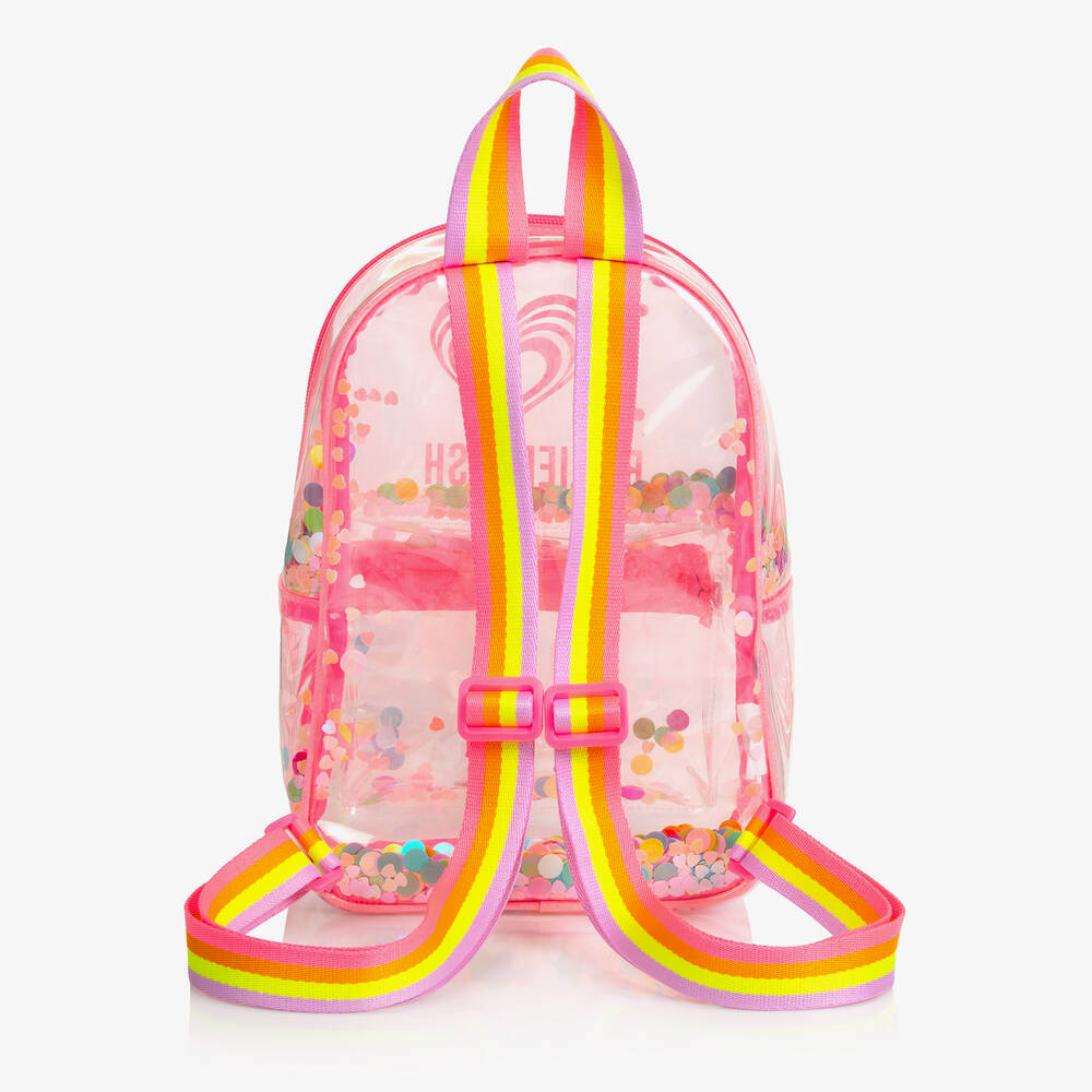 Billieblush Girls Clear Glitter Backpack 27cm Childrensalon Outlet