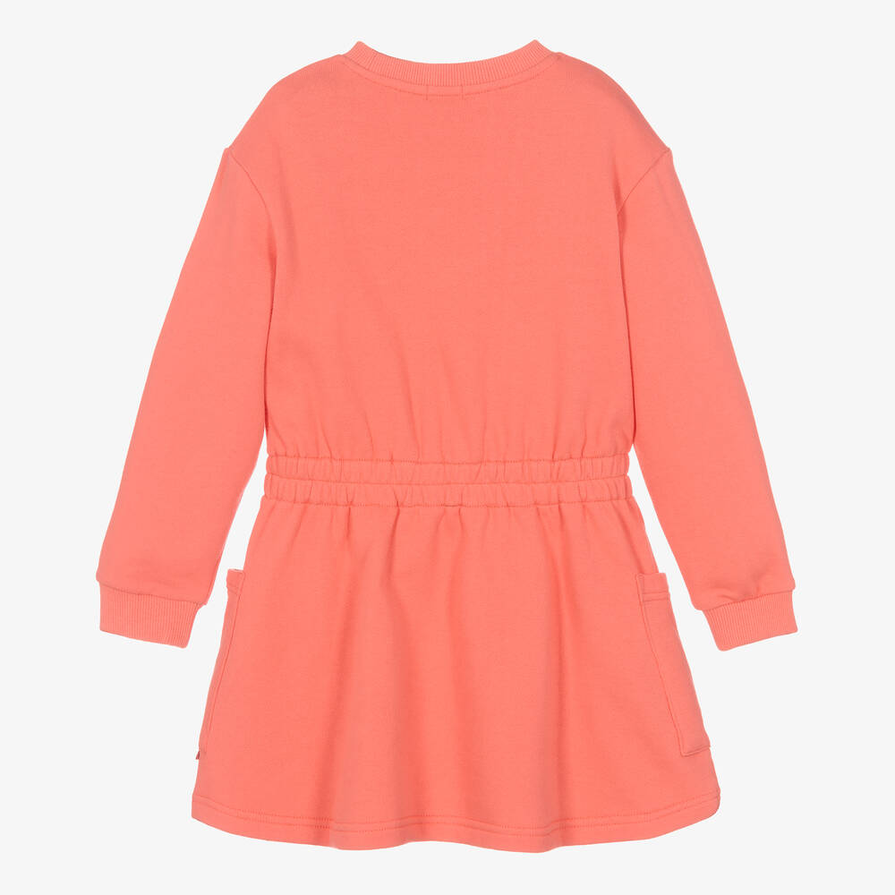Billieblush-Girls Coral Pink Jersey Dress | Childrensalon Outlet