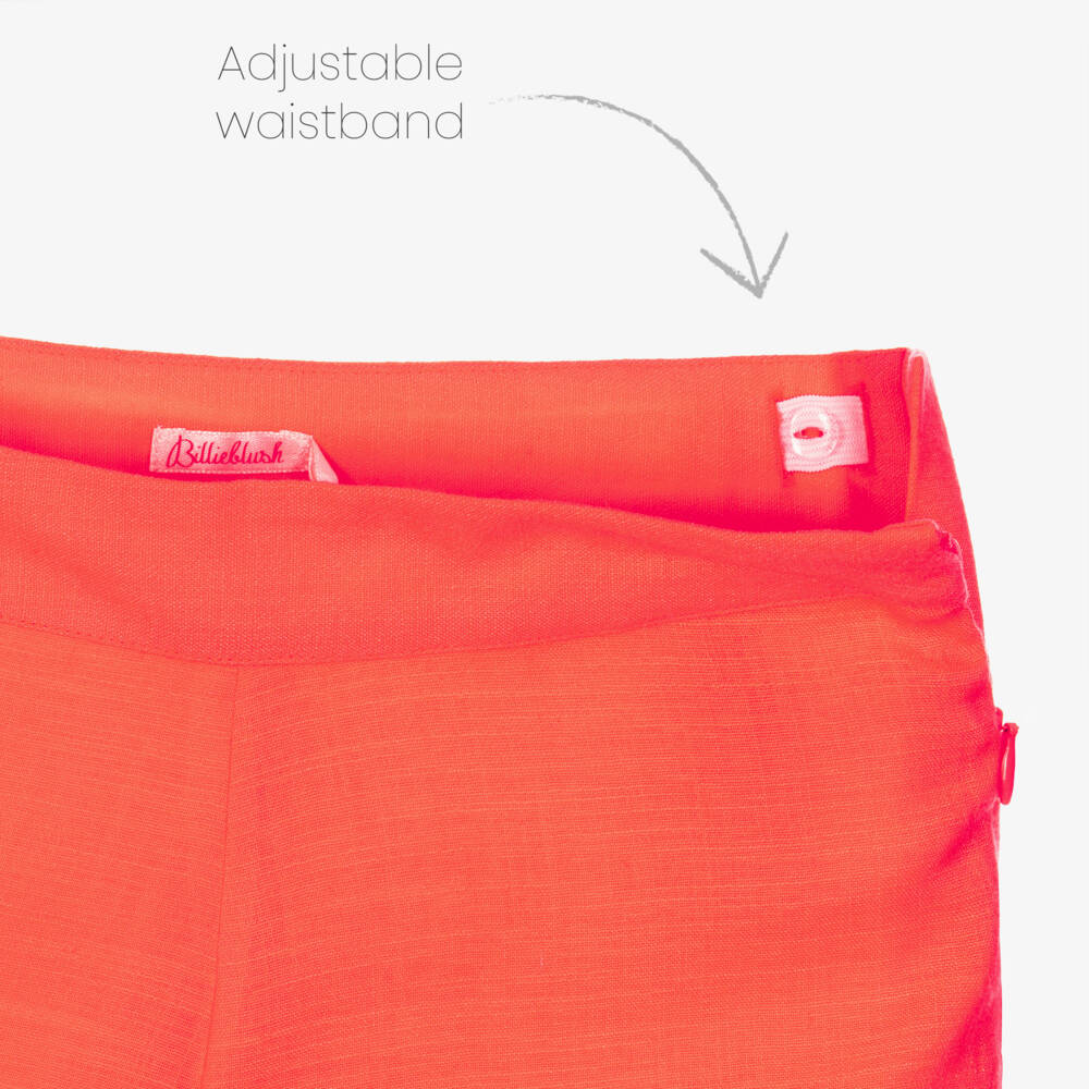 Billieblush-Шорты коралловые с вышивкой ракушек для девочек | Childrensalon Outlet