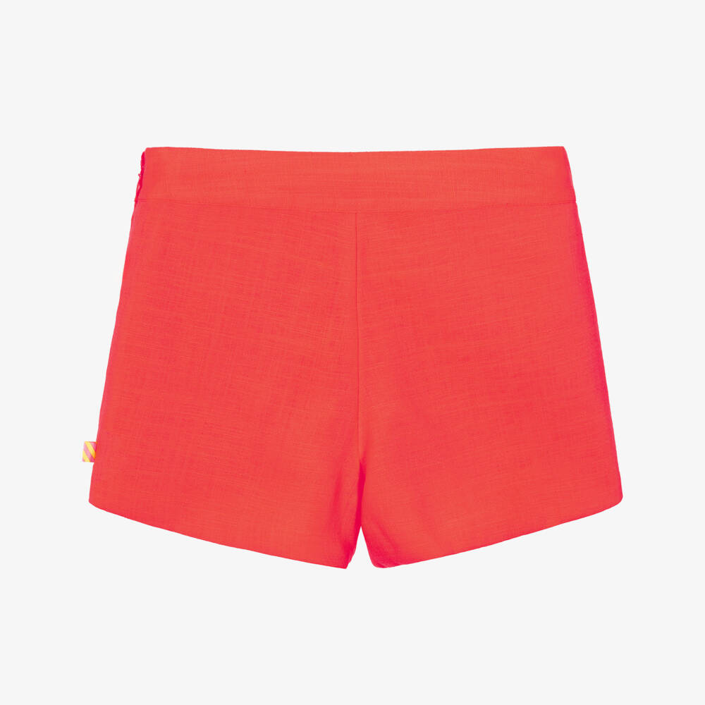 Billieblush-Шорты коралловые с вышивкой ракушек для девочек | Childrensalon Outlet