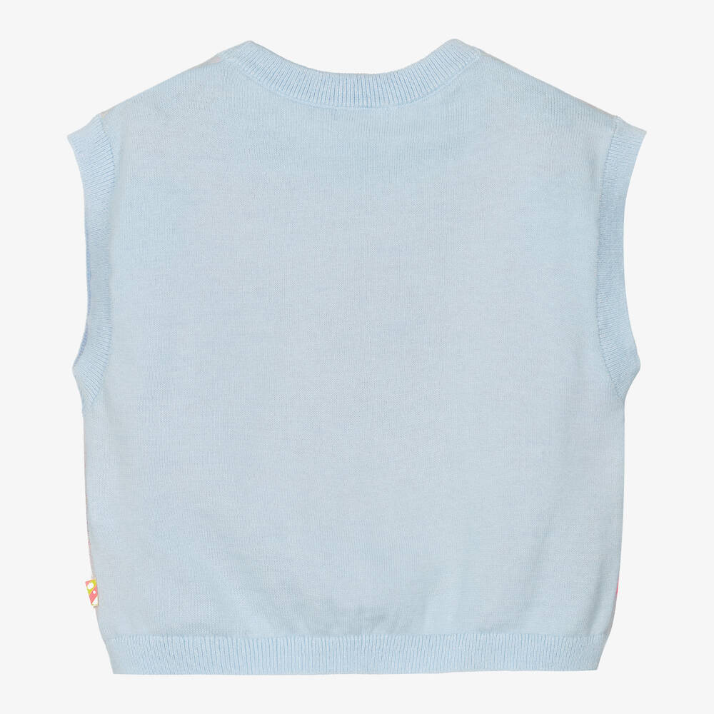 Billieblush-Girls Cotton Blue Knit Vest | Childrensalon Outlet