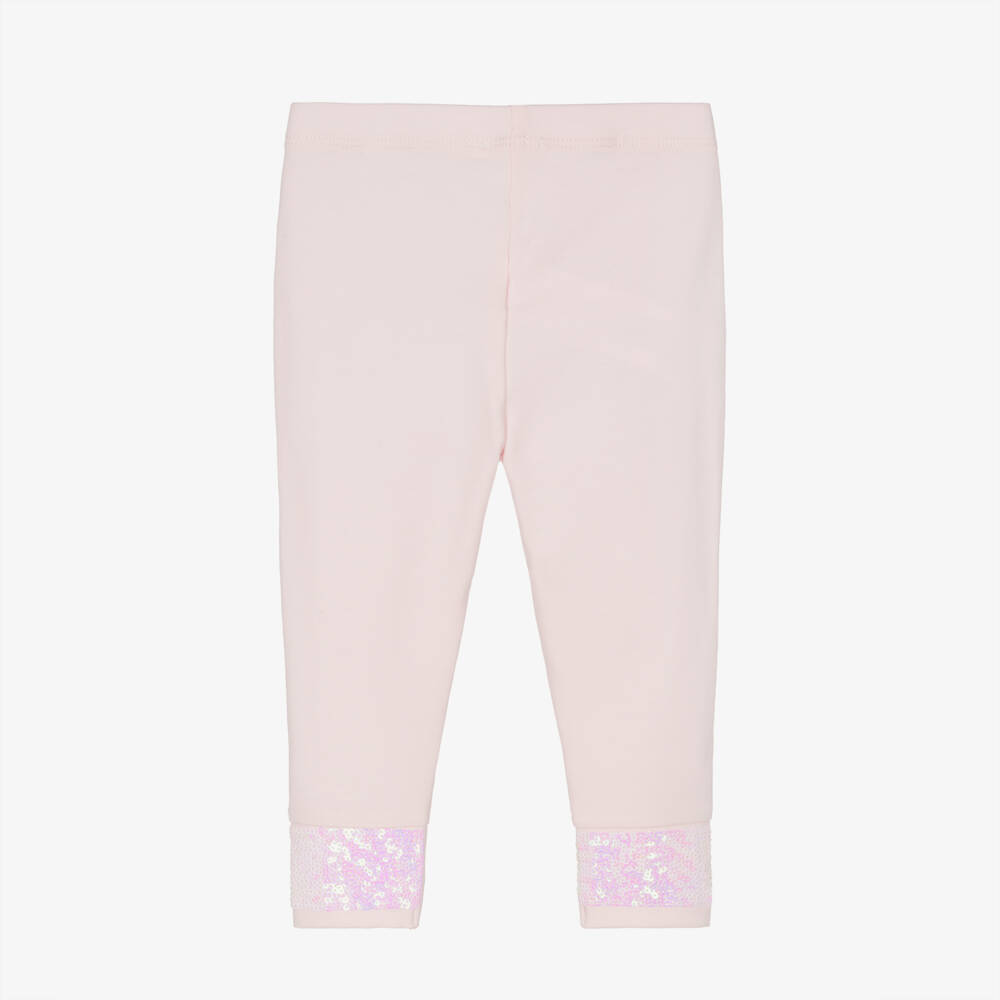Billieblush-Girls Cotton Leggings with Sequin Trim | Childrensalon Outlet