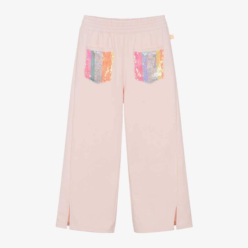 Billieblush-Хлопковые розовые блестящие джоггеры для девочек | Childrensalon Outlet