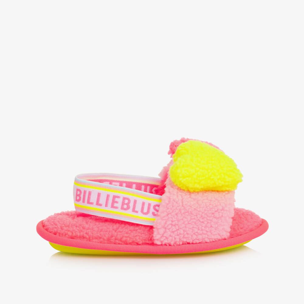 Billieblush-Girls Cozy Pink Heart Slippers | Childrensalon Outlet