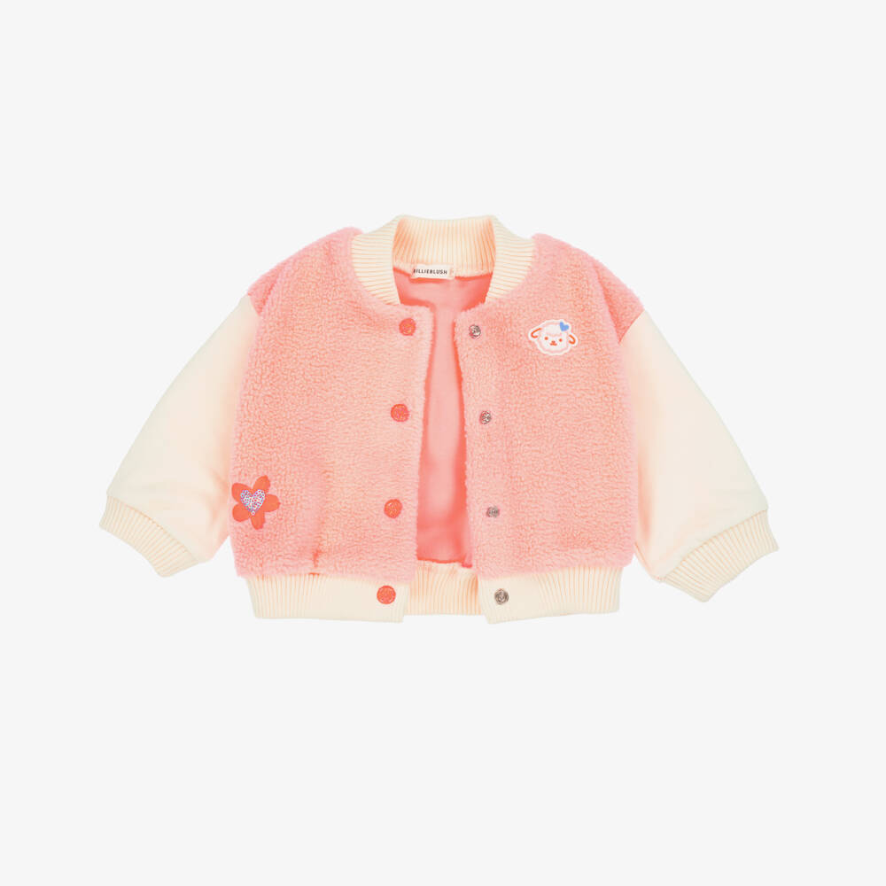 Billieblush-Girls Cozy Pink Sherpa Jacket | Childrensalon Outlet