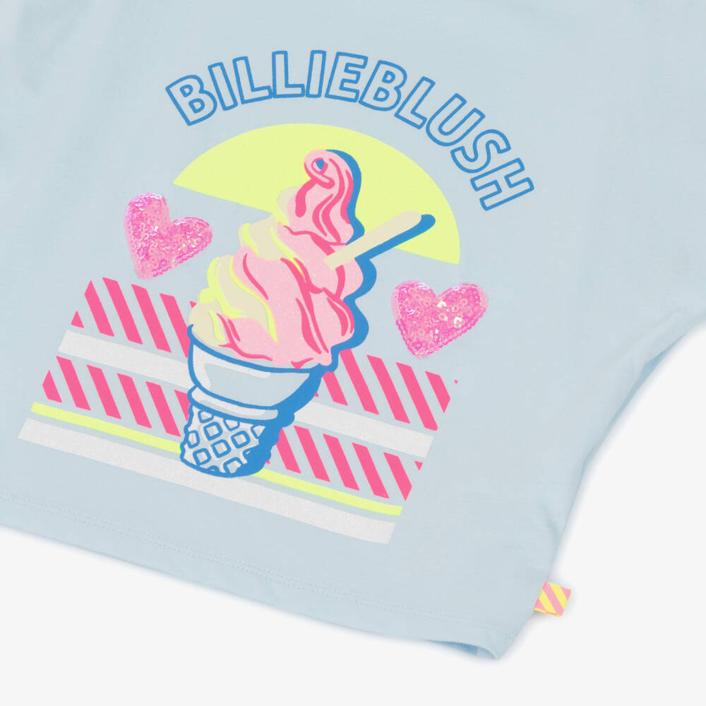 Billieblush-Нежный хлопковый топ небесного цвета для девочек | Childrensalon Outlet