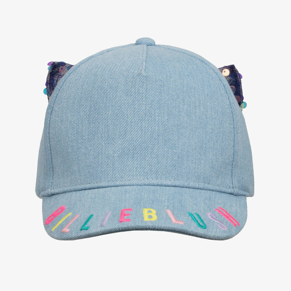 Billieblush-Girls Denim Cap with Sequin Bow | Childrensalon Outlet